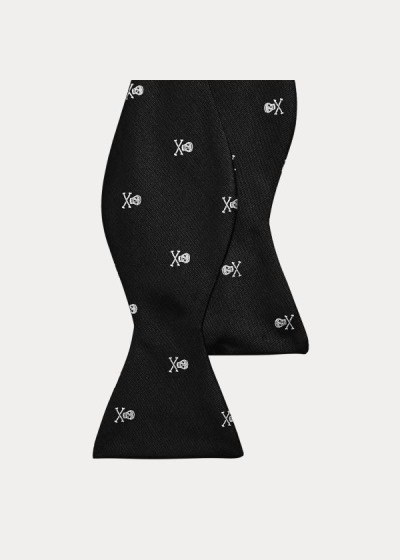 Corbatas Ralph Lauren Hombre Negros / Blancos - Skull-and-Crossbones Bow - YCVHT7240